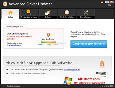 Skjermbilde Advanced Driver Updater Windows 10