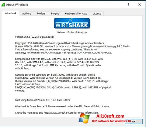 Skjermbilde Wireshark Windows 10