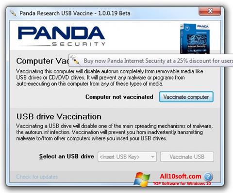 Skjermbilde Panda USB Vaccine Windows 10