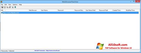 Skjermbilde WebBrowserPassView Windows 10