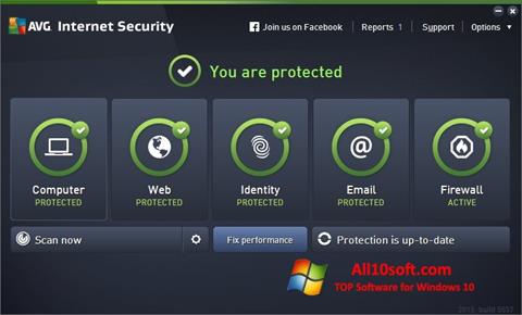 Skjermbilde AVG Internet Security Windows 10