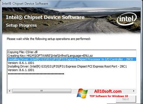 Skjermbilde Intel Chipset Device Software Windows 10