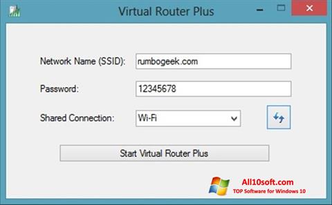 Skjermbilde Virtual Router Plus Windows 10